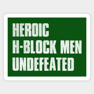 Heroic H Block Men Undefeated Sticker